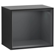 Стелаж для ванної Villeroy & Boch Finion 41,8 х35, 6х27 см з підсвічуванням МДФ чорний матовий лак/темно-синій матовий лак F580HGPD