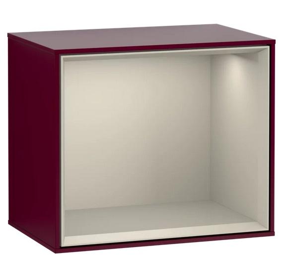 Стеллаж для ванной Villeroy & Boch Finion 41,8х35,6х27 см с подсветкой МДФ пион матовый лак/песок матовый лак F580HHHB