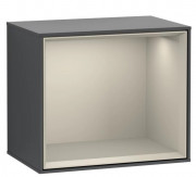 Стелаж для ванної Villeroy & Boch Finion 41,8 х35, 6х27 см з підсвічуванням МДФ темно-синій матовий лак/пісок матовий лак F580HHHG