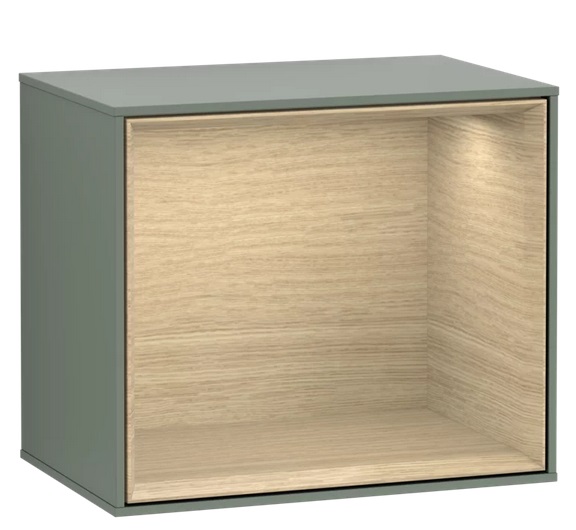 Стеллаж для ванной Villeroy & Boch Finion 41,8х35,6х27 см с подсветкой МДФ оливковый матовый лак/шпон дуба F580PCGM