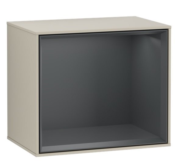 Стелаж для ванної Villeroy & Boch Finion 41,8 х35, 6х27 см з підсвічуванням МДФ пісок матовий лак/темно-синій матовий лак F580HGHH