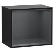 Стеллаж для ванной Villeroy & Boch Finion 41,8х35,6х27 см с подсветкой МДФ глянцевый черный лак/темно-синий матовый лак F580HGPH