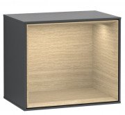 Стеллаж для ванной Villeroy & Boch Finion 41,8х35,6х27 см с подсветкой МДФ темно-синий матовый лак/шпон дуба F580PCHG