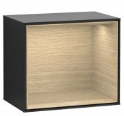 Стеллаж для ванной Villeroy & Boch Finion 41,8х35,6х27 см с подсветкой МДФ черный матовый лак/шпон дуба F580PCPD