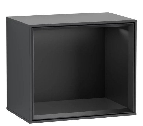 Стелаж для ванної Villeroy & Boch Finion 41,8 х35, 6х27 см з підсвічуванням МДФ темно-синій матовий лак/чорний матовий лак F580PDHG