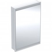 Зеркальный шкафчик для ванной комнаты Geberit One 60x90x15 см со светодиодной подсветкой алюминий 505.810.00.1