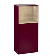 Шкафчик для ванной Villeroy & Boch Finion 41,8х93,6х27 см петли слева с подсветкой МДФ пион матовый лак/шпон дуба F520PCHB