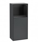 Шкафчик для ванной Villeroy & Boch Finion 41,8х93,6х27 см петли слева с подсветкой МДФ темно-синий матовый лак/черный матовый лак F520PDHG