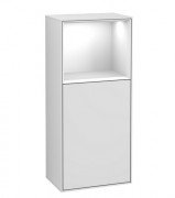 Шафка для ванної Villeroy & Boch Finion 41,8х93,6х27 см петлі зліва з підсвічуванням МДФ білий матовий лак/глянцевий білий лак G520GFMT