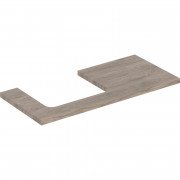 Столешница Geberit One 105x3x47 см вырез слева ДСП орех гикори 505.304.00.6