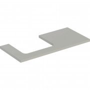 Столешница Geberit One 105x3x47 см вырез слева ДСП серый матовый 505.304.00.7