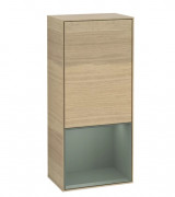 Шкафчик для ванной Villeroy & Boch Finion 41,8х93,6х27 см петли справа с подсветкой ДСП шпон дуба/оливковый матовый лак F550GMPC