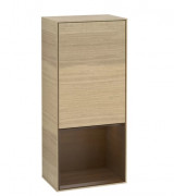 Шкафчик для ванной Villeroy & Boch Finion 41,8х93,6х27 см петли справа с подсветкой ДСП шпон дуба/шпон грецкого ореха F550GNPC