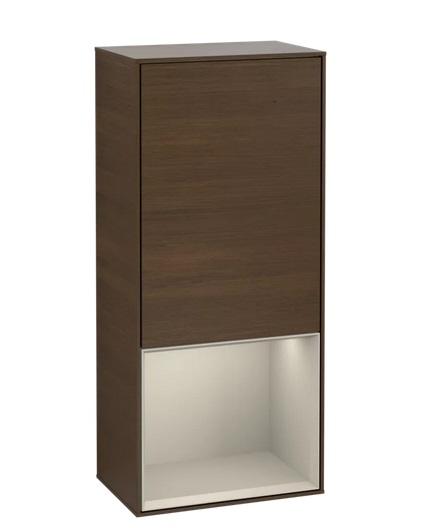 Шкафчик для ванной Villeroy & Boch Finion 41,8х93,6х27 см петли справа с подсветкой ДСП шпон грецкого ореха/песок матовый лак F550HHGN