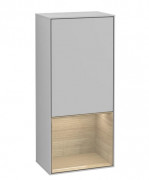 Шкафчик для ванной Villeroy & Boch Finion 41,8х93,6х27 см петли справа с подсветкой МДФ светло-серый матовый лак/шпон дуба F550PCGJ