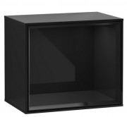 Стеллаж для ванной Villeroy & Boch Finion 41,8х35,6х27 см с подсветкой МДФ глянцевый черный лак F580PHPH