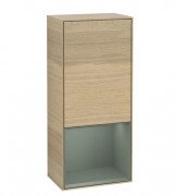 Шкафчик для ванной Villeroy & Boch Finion 41,8х93,6х27 см петли справа с подсветкой ДСП шпон дуба/оливковый матовый лак F550GMPC