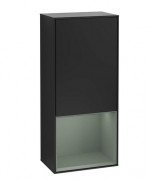 Шафка для ванної Villeroy & Boch Finion 41,8х93,6х27 см петлі праворуч з підсвічуванням МДФ чорний матовий лак/оливковий матовий лак F550GMPD