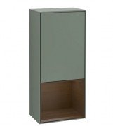 Шкафчик для ванной Villeroy & Boch Finion 41,8х93,6х27 см петли справа с подсветкой МДФ оливковый матовый лак/шпон грецкого ореха F550GNGM