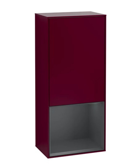 Шкафчик для ванной Villeroy & Boch Finion 41,8х93,6х27 см петли справа с подсветкой МДФ пион матовый лак/темно-синий матовый лак F550HGHB