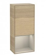 Шкафчик для ванной Villeroy & Boch Finion 41,8х93,6х27 см петли справа с подсветкой ДСП шпон дуба/песок матовый лак F550HHPC