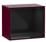 Стеллаж для ванной Villeroy & Boch Finion 41,8х35,6х27 см с подсветкой МДФ пион матовый лак/глянцевый черный лак F580PHHB