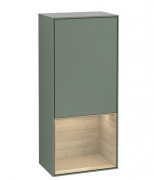 Шкафчик для ванной Villeroy & Boch Finion 41,8х93,6х27 см петли справа с подсветкой МДФ оливковый матовый лак/шпон дуба F550PCGM
