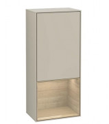 Шкафчик для ванной Villeroy & Boch Finion 41,8х93,6х27 см петли справа с подсветкой ДСП песок матовый лак/шпон дуба F550PCHH