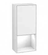 Шкафчик для ванной Villeroy & Boch Finion 41,8х93,6х27 см петли справа с подсветкой МДФ глянцевый белый лак G550GFGF