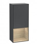 Шкафчик для ванной Villeroy & Boch Finion 41,8х93,6х27 см петли справа с подсветкой ДСП темно-синий матовый лак/шпон дуба F550PCHG