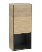 Шафка для ванної Villeroy & Boch Finion 41,8х93,6х27 см петлі праворуч з підсвічуванням ДСП шпон дуба/чорний матовий лак F550PDPC