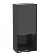 Шкафчик для ванной Villeroy & Boch Finion 41,8х93,6х27 см петли справа с подсветкой МДФ темно-синий матовый лак/глянцевый черный лак F550PHHG