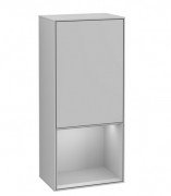 Шкафчик для ванной Villeroy & Boch Finion 41,8х93,6х27 см петли справа с подсветкой МДФ светло-серый матовый лак G550GJGJ