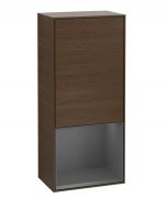 Шкафчик для ванной Villeroy & Boch Finion 41,8х93,6х27 см петли справа с подсветкой ДСП шпон грецкого ореха/антрацит матовый лак G550GKGN