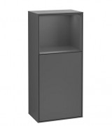 Шкафчик для ванной Villeroy & Boch Finion 41,8х93,6х27 см петли слева с подсветкой МДФ антрацит матовый лак G520GKGK