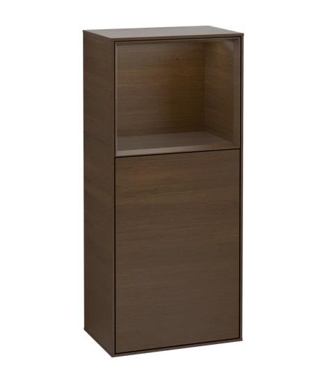 Шкафчик для ванной Villeroy & Boch Finion 41,8х93,6х27 см петли слева с подсветкой ДСП шпон грецкого ореха G520GNGN