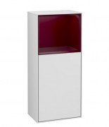 Шкафчик для ванной Villeroy & Boch Finion 41,8х93,6х27 см петли слева с подсветкой МДФ белый матовый лак/пион матовый лак G520HBMT