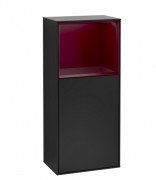Шкафчик для ванной Villeroy & Boch Finion 41,8х93,6х27 см петли слева с подсветкой МДФ черный матовый лак/пион матовый лак G520HBPD