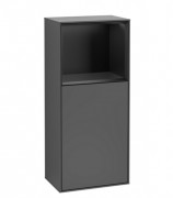 Шкафчик для ванной Villeroy & Boch Finion 41,8х93,6х27 см петли слева с подсветкой МДФ антрацит матовый лак/черный матовый лак G520PDGK