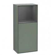 Шкафчик для ванной Villeroy & Boch Finion 41,8х93,6х27 см петли слева с подсветкой МДФ оливковый матовый лак/антрацит матовый лак G520GKGM