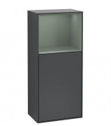 Шкафчик для ванной Villeroy & Boch Finion 41,8х93,6х27 см петли слева с подсветкой МДФ темно-синий матовый лак/оливковый матовый лак G520GMHG