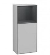 Шкафчик для ванной Villeroy & Boch Finion 41,8х93,6х27 см петли слева с подсветкой МДФ светло-серый матовый лак/темно-синий матовый лак G520HGGJ