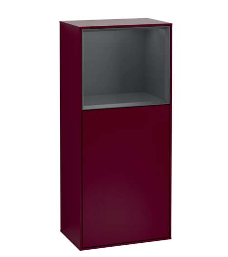 Шкафчик для ванной Villeroy & Boch Finion 41,8х93,6х27 см петли слева с подсветкой МДФ пион матовый лак/темно-синий матовый лак G520HGHB