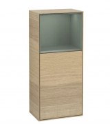 Шкафчик для ванной Villeroy & Boch Finion 41,8х93,6х27 см петли слева с подсветкой ДСП шпон дуба/оливковый матовый лак G520GMPC