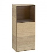 Шкафчик для ванной Villeroy & Boch Finion 41,8х93,6х27 см петли слева с подсветкой ДСП шпон дуба/шпон грецкого ореха G520GNPC