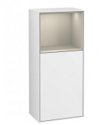 Шкафчик для ванной Villeroy & Boch Finion 41,8х93,6х27 см петли слева с подсветкой МДФ глянцевый белый лак/песок матовый лак G520HHGF