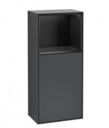 Шкафчик для ванной Villeroy & Boch Finion 41,8х93,6х27 см петли слева с подсветкой МДФ темно-синий матовый лак/черный матовый лак G520PDHG