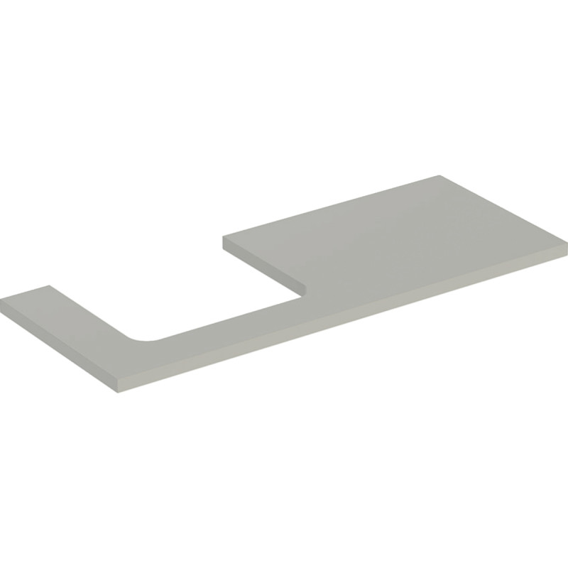 Столешница Geberit One 120x3x47 см вырез слева ДСП серый матовый 505.305.00.7