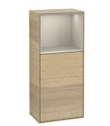 Шафка для ванної Villeroy & Boch Finion 41,8х93,6х27 см петлі зліва з підсвічуванням ДСП шпон дуба/пісок матовий лак G520HHPC
