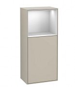 Шкафчик для ванной Villeroy & Boch Finion 41,8х93,6х27 см петли слева с подсветкой МДФ песок матовый лак/белый матовый лак G520MTHH